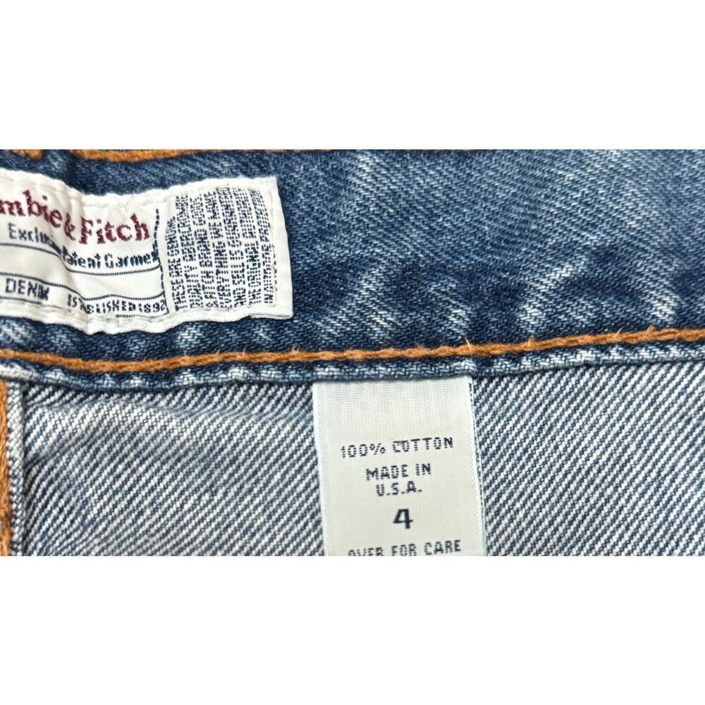 Abercrombie & Fitch Slouch Denim Shorts Size 4 Raw Hem - Picture 6 of 6
